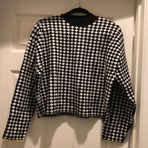 Checkered, Oversized Sweater